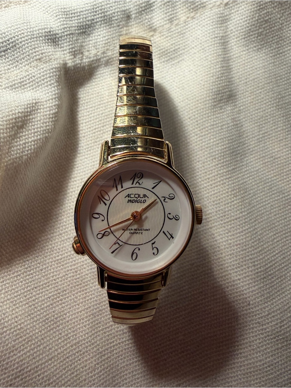 Women's Gold Tone Expansion Bracelet Watch - White Dial
